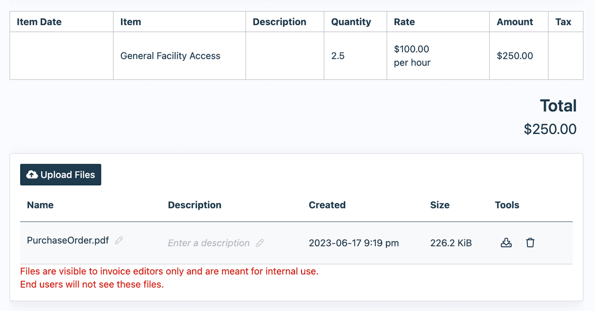Attach Files to an Invoice or Quote