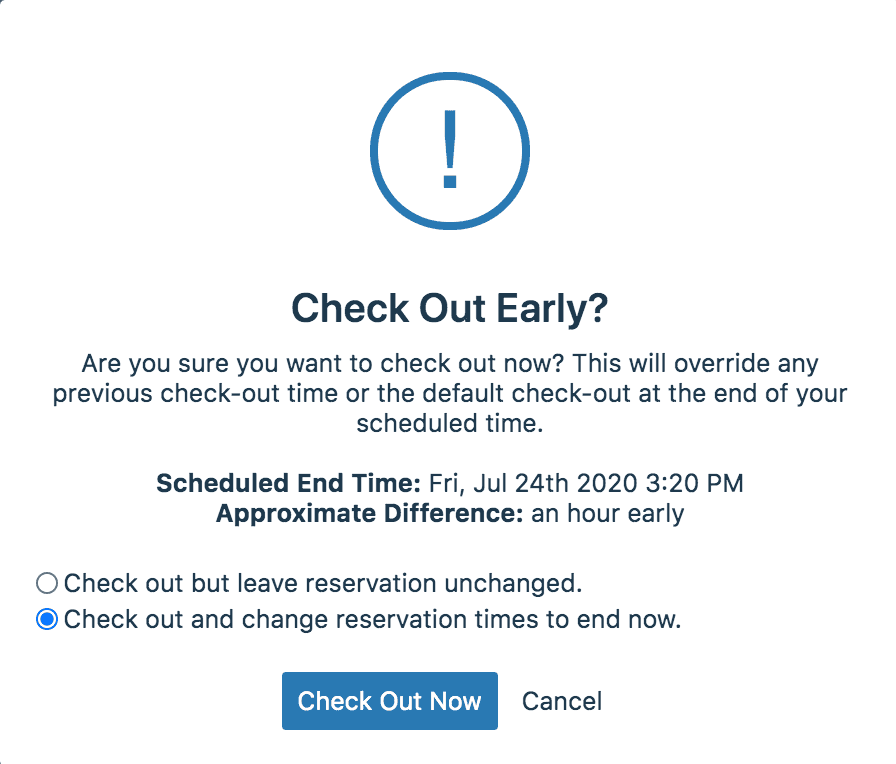 check out early
