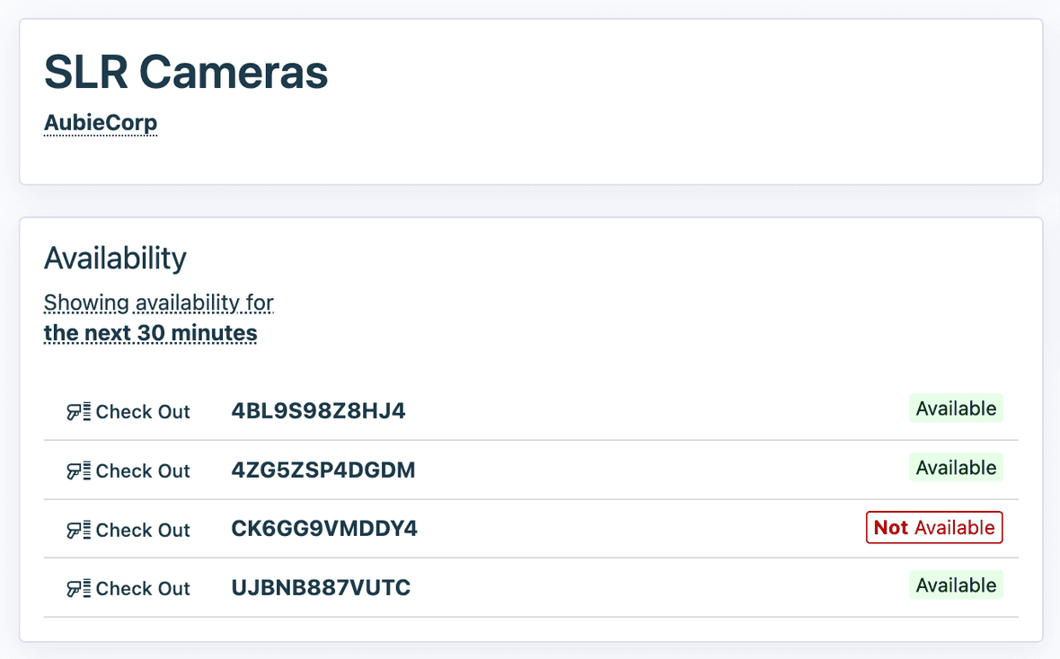 Availability Checking
